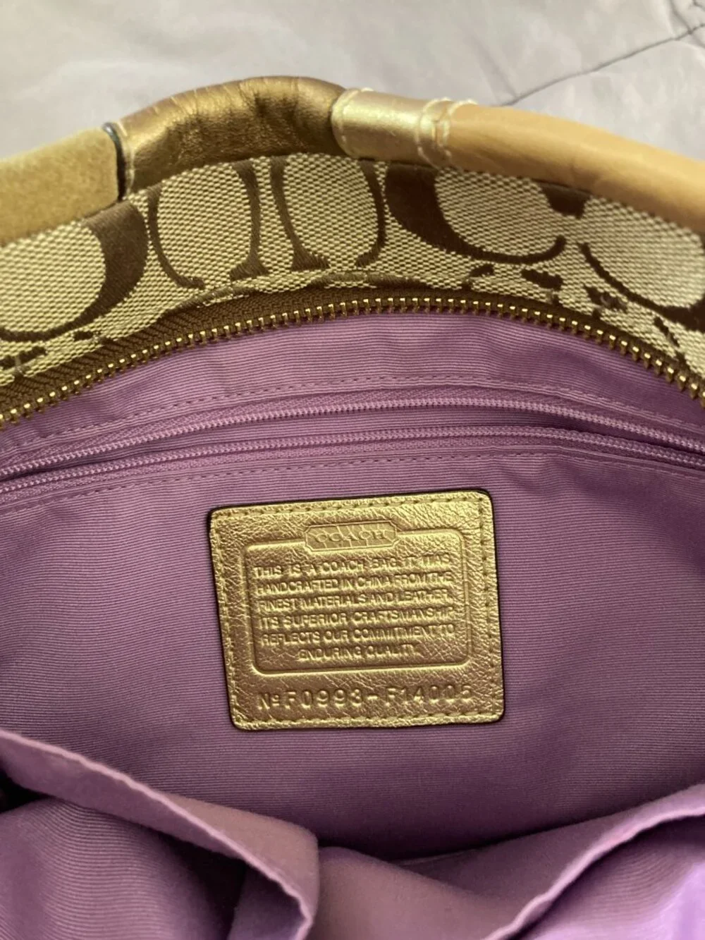 Vintage Coach Carly Shoulder Bag Purse F14005